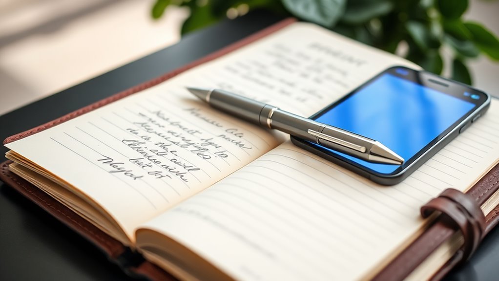 notes and social media